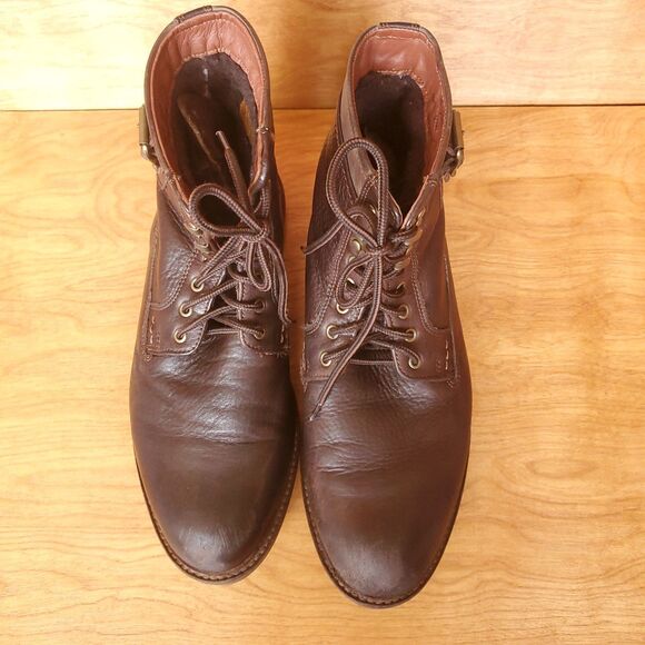 Johnston & Murphy Boots Mens 9.5 M Brown Leather Shearling Lined Buckle main image 8